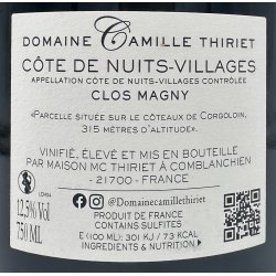 2024 Camille Thiriet C�te de Nuits-Villages 'Clos Magny' Rouge