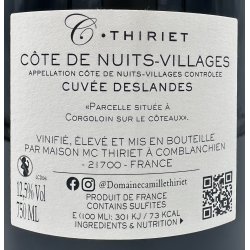 2024 Camille Thiriet C�te de Nuits-Villages 'Cuv�e Deslandes' Rouge