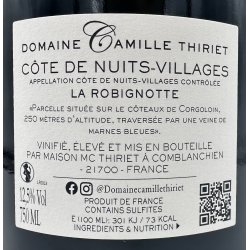 2024 Camille Thiriet C�te de Nuits-Villages MONOPOLE 'La Robignotte' Rouge